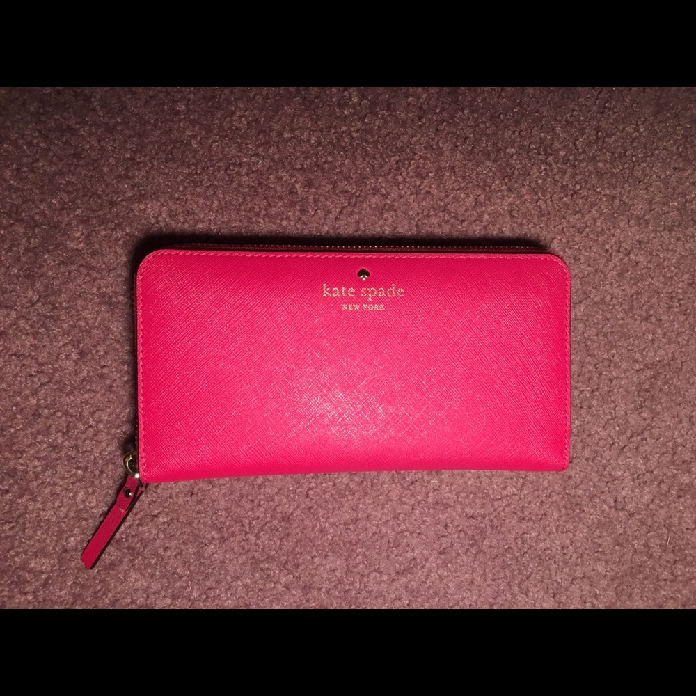 Kate Spade Pink Safiano Leather Wallet